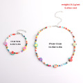 Shangjie OEM joyas Fashion Jewelry Set for Women Cute Apple Fruit Kids Jewelry Set Summer Bracelet&Necklace Bead Jewelry Set